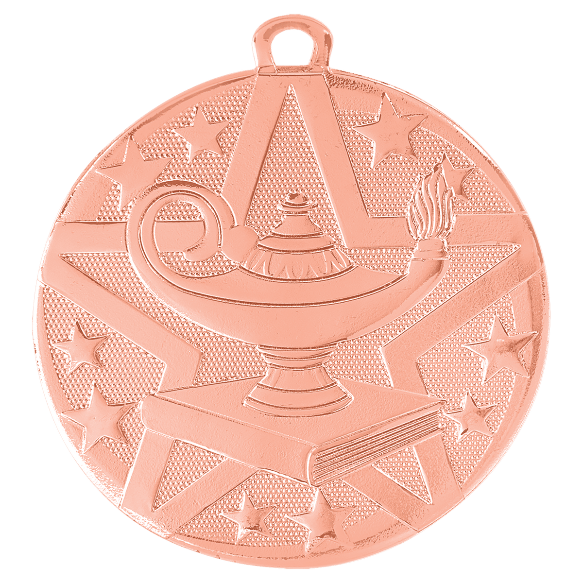 Bronze 2" Superstar Lamp of Knowledge Medal