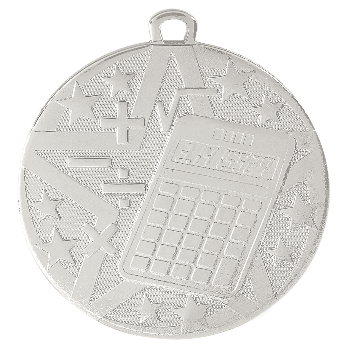 Silver 2" Superstar Math Medal