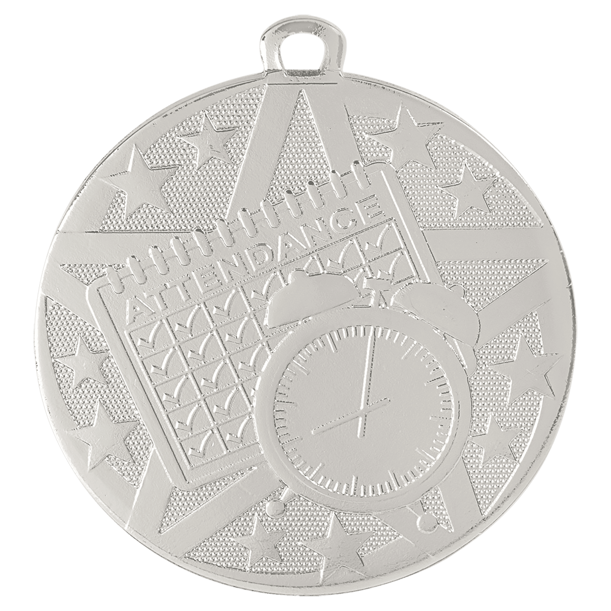 Silver 2" Superstar Perfect Attendance Medal