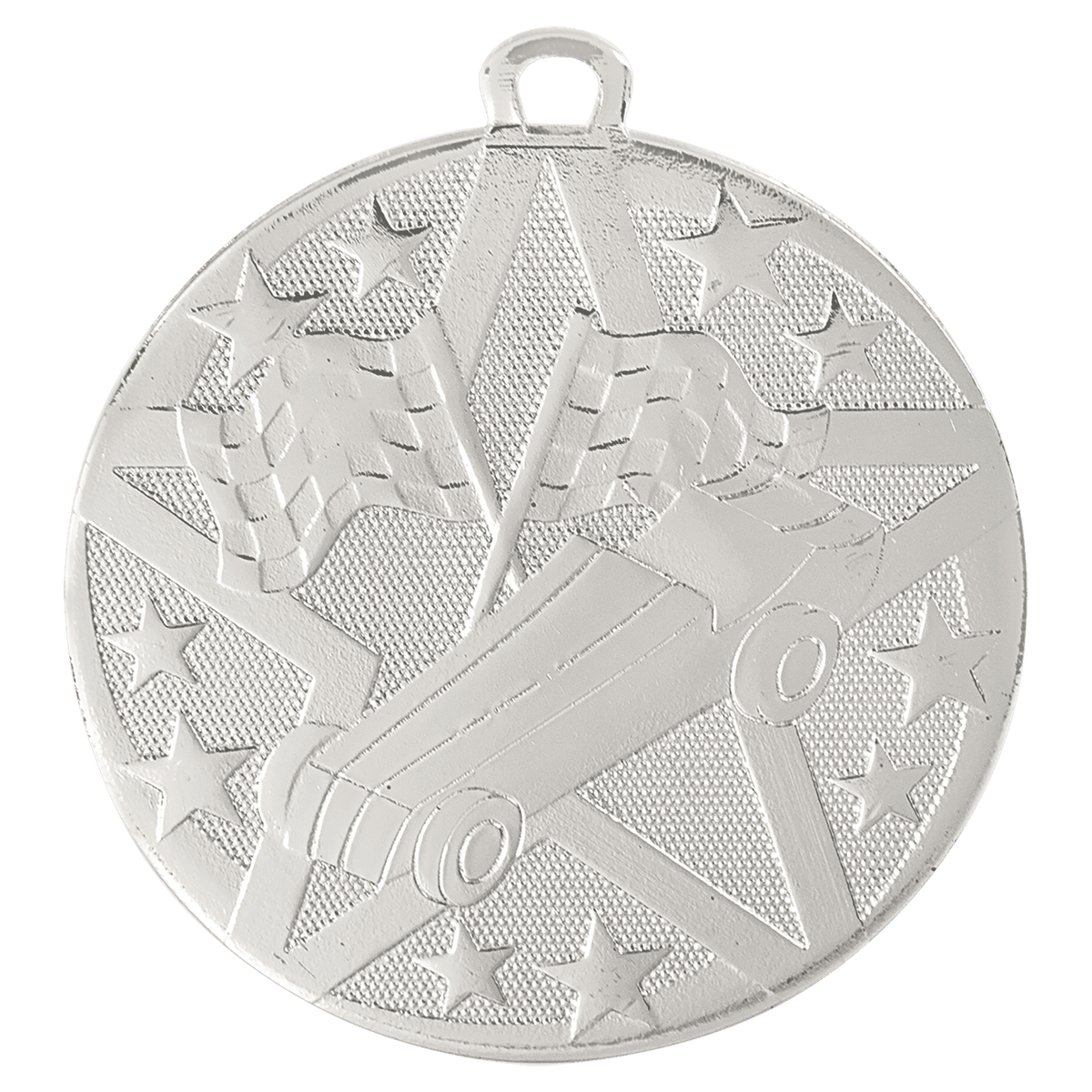 Silver 2" Superstar Pinewood Derby Medal
