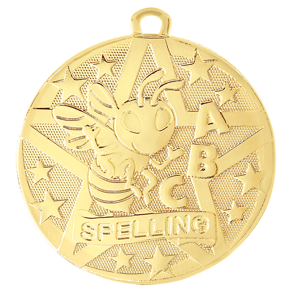Gold 2" Superstar Spelling Medal