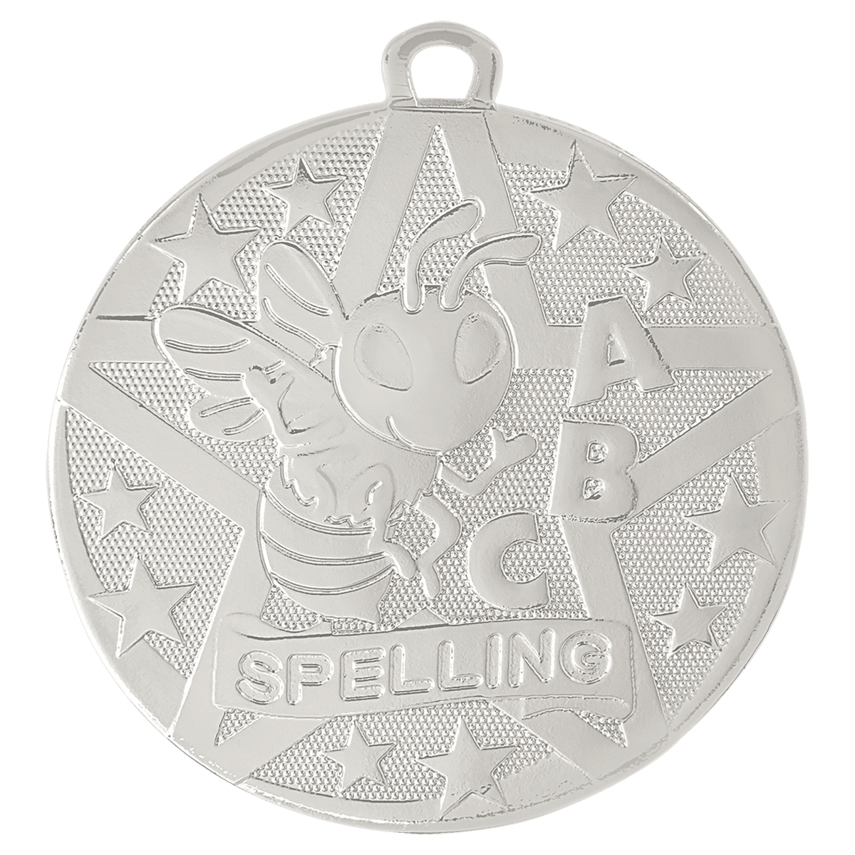Silver 2" Superstar Spelling Medal