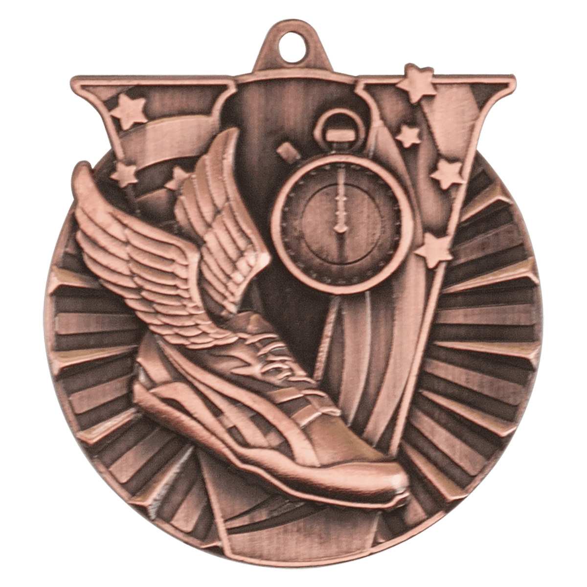 Antique Bronze 2" Track Victory Medal