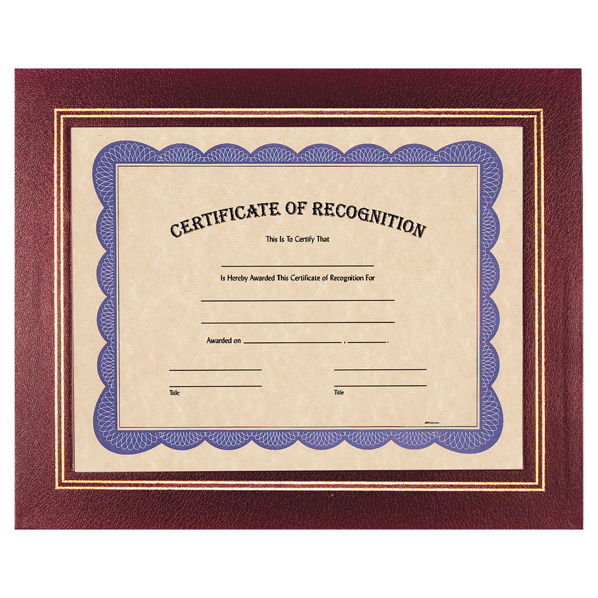 13 1/4" x 10 3/4" Burgundy Certificate Holder