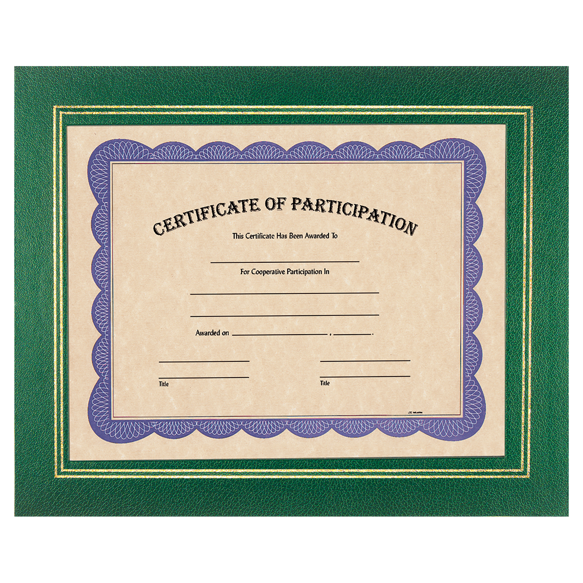 13 1/4" x 10 3/4" Green Certificate Holder